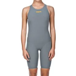 Combinaison De Natation Femme Arena Powerskin R-Evo One Dos Ouvert Grey