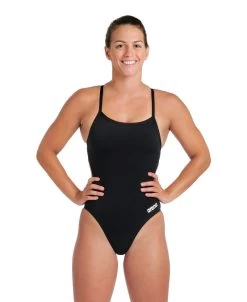Maillot De Bain Arena Femme Team Dos Challenge Uni Noir Et Blanc