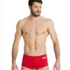 Short De Bain Taille Basse Arena Homme Team Uni Rouge