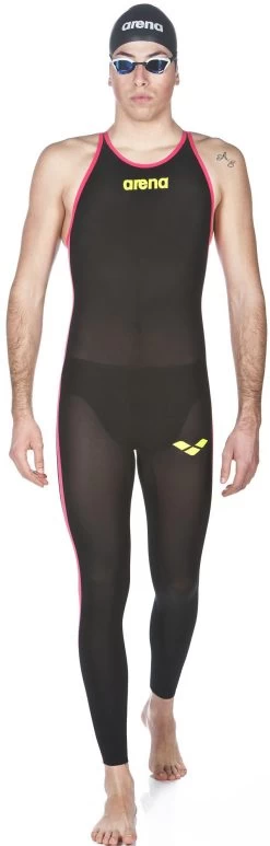 Combinaison De Natation Eau Libre Homme Arena Powerskin R-Evo+ Open Water Dos Fermé Black / Fluo Yellow