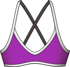 Haut De Maillot De Bain Femme Diana Twin Brassière Violet -Nagez à Votre Guise 3104010804