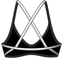 Haut De Maillot De Bain Femme Diana Twin Brassière Noir -Nagez à Votre Guise 3104010808bck