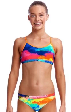 Maillot De Bain Funkita 2 Pièces Fille Cumulus Bleu