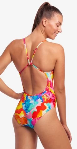 Maillot De Bain Funkita Femme Single Strap - Messy Monet -Nagez à Votre Guise fs15l71536 2