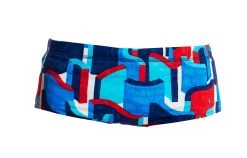 Maillot De Bain Funky Trunks Garçon Block Rock Bleu -Nagez à Votre Guise ft32b block rock 0811 0