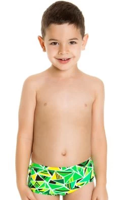 Maillot De Bain Funky Trunks Enfant Garçon Fluro Fracture Vert