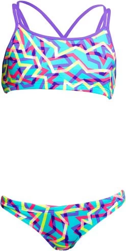 Maillot De Bain Funkita 2 Pièces Fille Mint Strips Violet -Nagez à Votre Guise funkita criss cross zweiteiliger bikini m dchen mint strips1920x1920