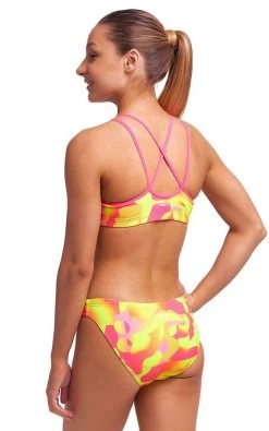 Maillot De Bain Funkita 2 Pièces Fille Criss Cross - Pinged Pink -Nagez à Votre Guise pinged pink girls 2p 2