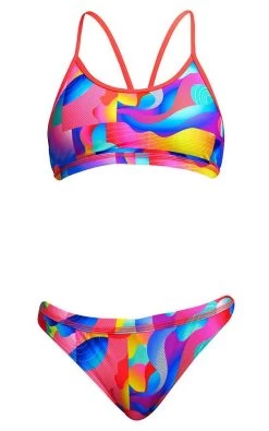 Maillot De Bain Funkita 2 Pièces Fille Racerback - Radar Rage -Nagez à Votre Guise radar rage girls 2p3