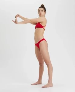 Haut Maillot De Bain Femme Arena Team Uni Rouge -Nagez à Votre Guise rouge entier