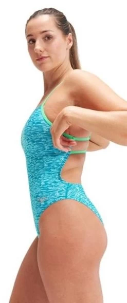 Maillot De Bain 1 Pièce SPEEDO Allover Digital Lattice Back - Sundown Shores -Nagez à Votre Guise sp3